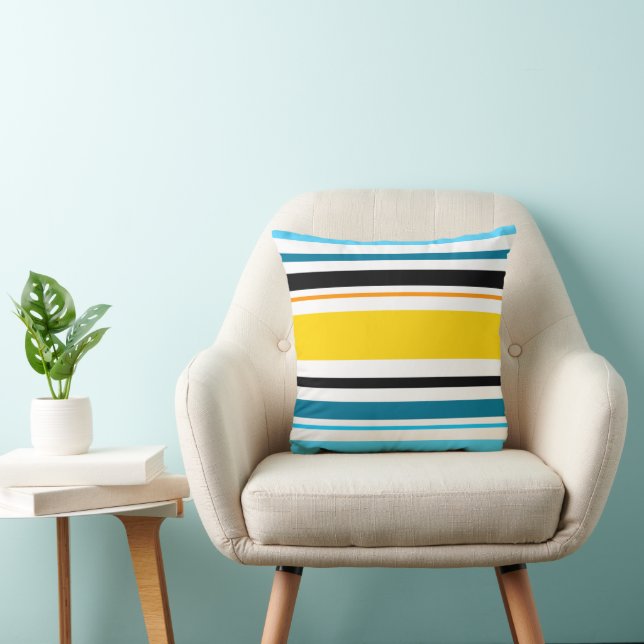 Coussin MAZIPOODLES Rayures Spaghetti 151 (Chaise)
