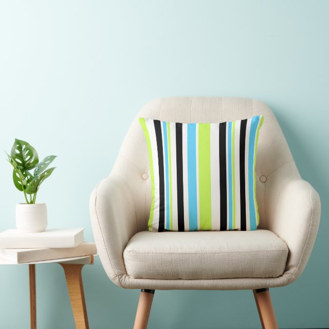 Coussin MAZIPOODLES Rayures Spaghetti 51 (Chaise)