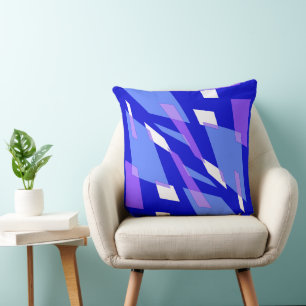 Coussin Mazipoodles Résumé Perspective Bleu pourpre