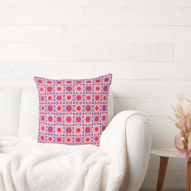 Coussin Mazipoodles Rouge Blanc Bleu (Canapé)