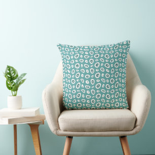 Coussin Mazipoodles Teardrops Abstraits - Dusty Turquoise