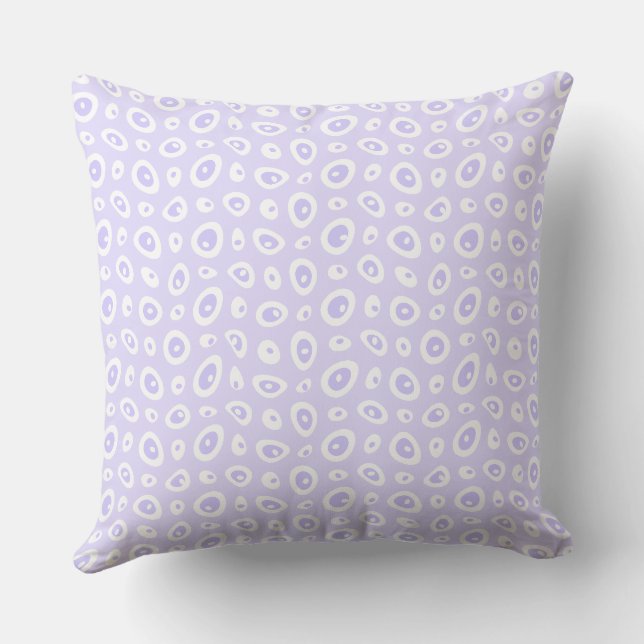 Coussin Mazipoodles Teardrops Abstraits - Lilac White (Verso)