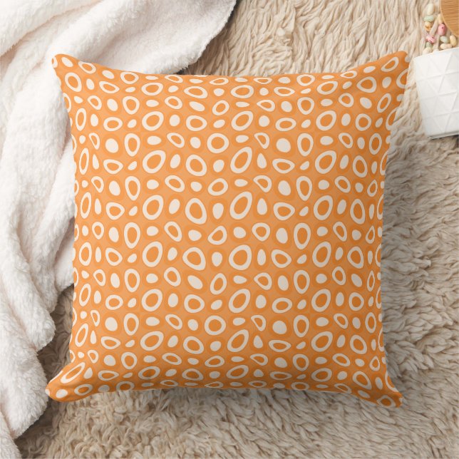 Coussin Mazipoodles Teardrops Abstraits - Orange Peach (Couverture)