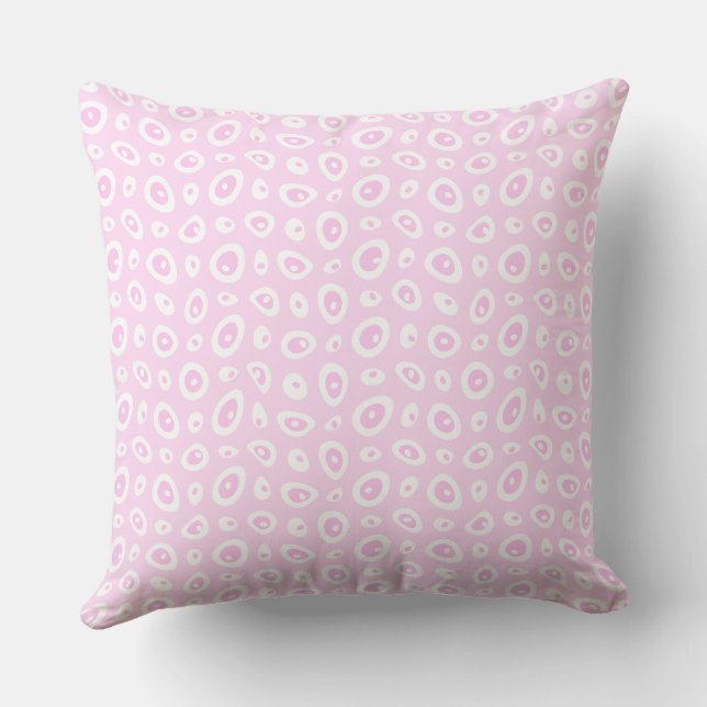 Coussin Mazipoodles Teardrops Abstraits - Pastel Rose Blan (Verso)