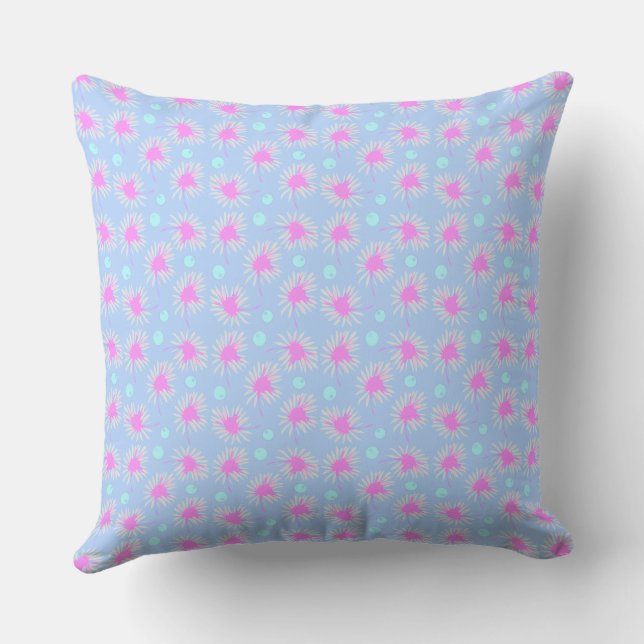 Coussin Mazipoodles Téméraires : Blue Fuchsia Turquoise 2 (Verso)