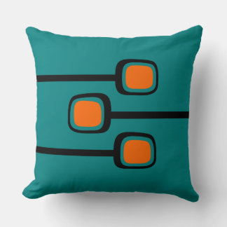 Coussin MCM Jetez l'oreiller en orange et Turquoise.