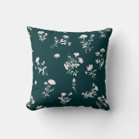 Meadow fleur sauvage délicat motif turquoise