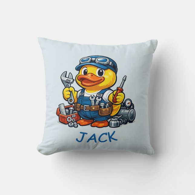 Coussin Mécanicien Canard en Caoutchouc (Recto)