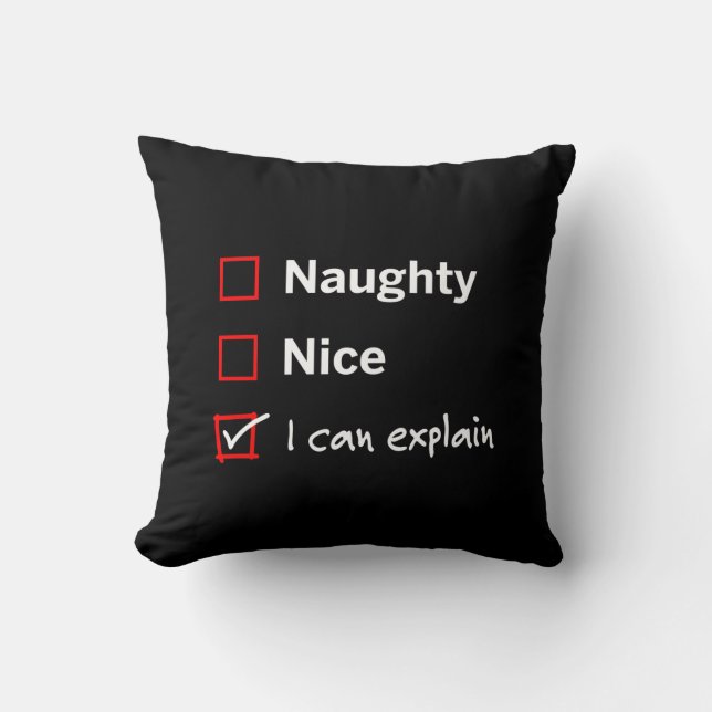 Coussin Méchant ou gentil - Je peux expliquer (Recto)