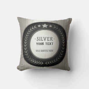 Coussin MÉDAILLE DIY IMPRESSION PERSONNALISÉE Argent AJOUT