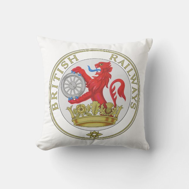 Coussin Médaillon au lion des chemins de fer britanniques  (Recto)