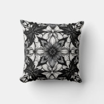 Médaillon de dentelle florale monochrome Motif
