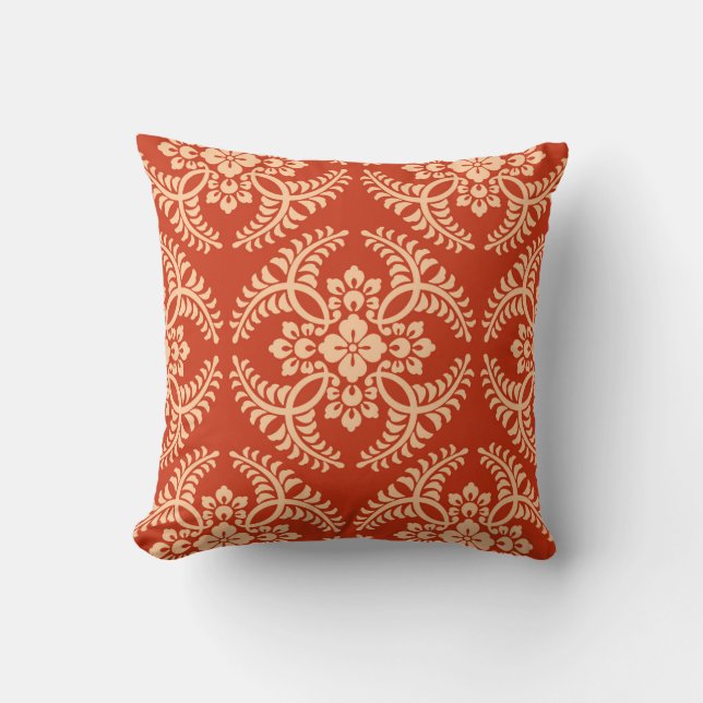 Coussin Médaillon japonais Motif, Mandarin Orange (Recto)