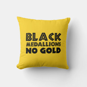 COUSSIN MÉDALLIONS NOIRES PAS D'OR