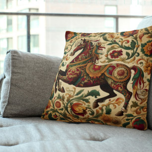 Coussin Médiéval La marche enchantée en fleur