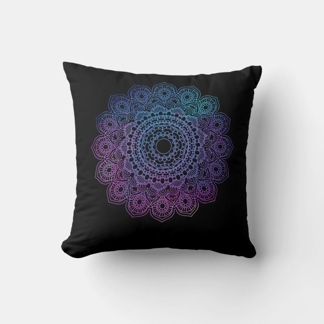 Coussin Méditation de Chakra de guérison spirituelle Reiki (Recto)