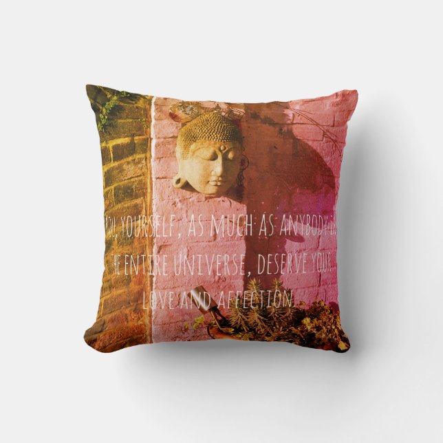 Coussin Meditation with Buddha's words (Recto)