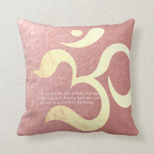 Coussin Méditation Yoga Instructeur Vie Coach OM Citations