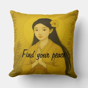 Coussin Méditation zen esthétique personnalisée Minutieux