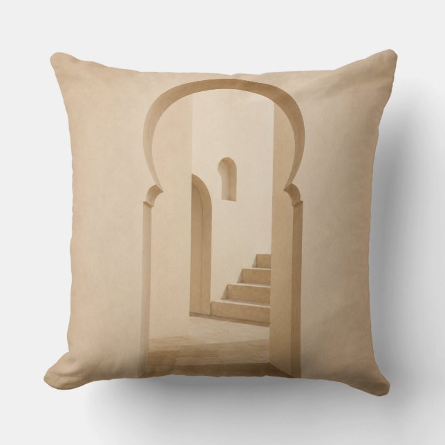 Coussin Mediterranean Arch Throw Pillow (Recto)