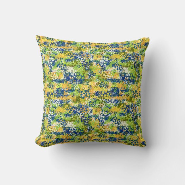 Coussin Mediterranean Garden Abstract Artistic Designer (Recto)