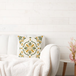 Coussin Mediterranean Olive Tile
