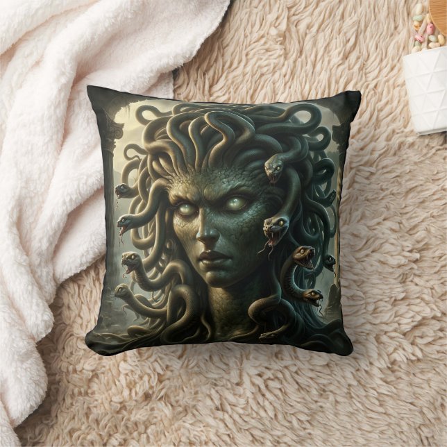 Coussin Medusa Stare de la mort Tête des serpents (Couverture)
