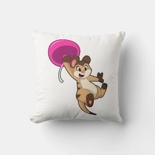 Coussin Meerkat avec ballon