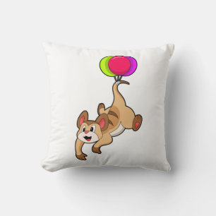 Coussin Meerkat avec ballon