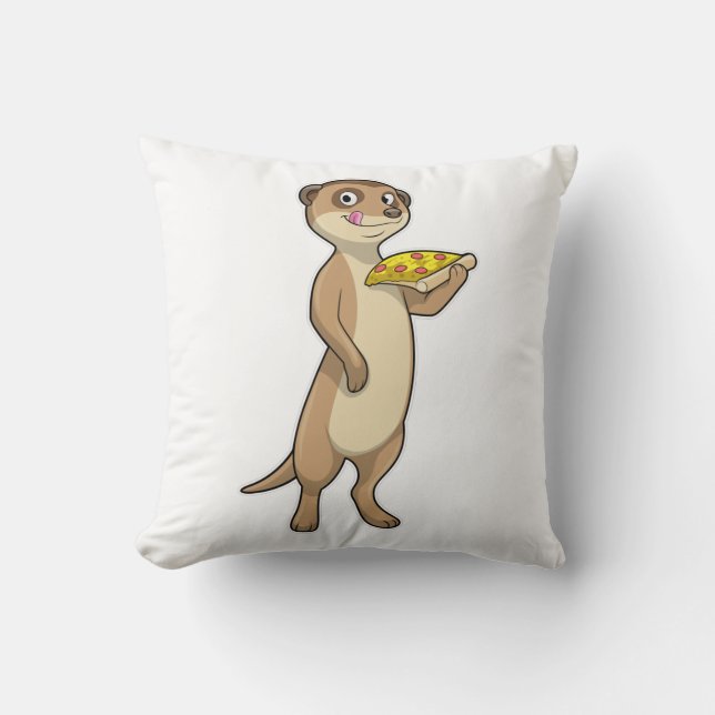 Coussin Meerkat with pizza (Recto)