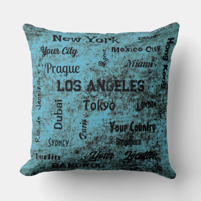 Coussin mégapoles rustiques et chic du monde (Recto)