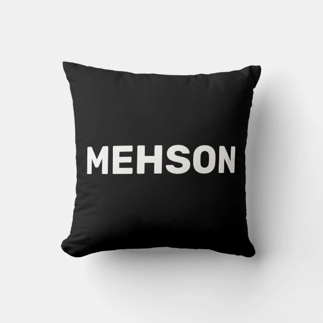 Coussin MEHSON | Virgin Islands Slang Texte blanc, noir (Recto)