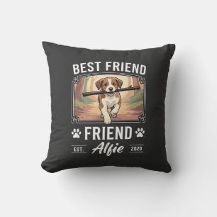 Coussin Meilleur Ami Alfie Amoureux des Chiens