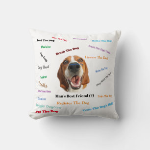 Coussin Meilleur ami de l'homme (?) 