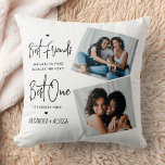 Coussin Meilleur Amis Amitié Citation Ami Photo<br><div class="desc">Célébrez votre meilleur ami et amitié avec un coussin photo personnalisé. Que ce soit un anniversaire ou Noël, ce meilleur coussin d'amis est un merveilleux cadeau qui sera un trésor pour les années à venir. Citation : "Les meilleurs amis sont difficiles à trouver, parce que le meilleur, est déjà à...</div>