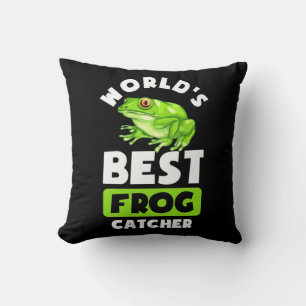 Coussin Meilleur attrapeur de grenouilles au monde