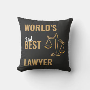 Coussin Meilleur avocat du monde. Idée cadeau de collègue.