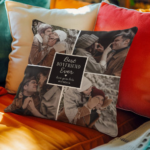Coussin Meilleur Boyfriend Ever' 4 photo Collage