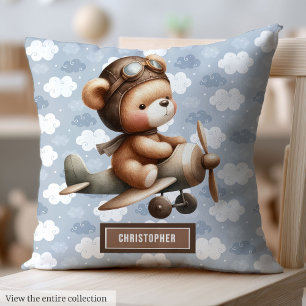 Coussin Meilleur cadeau de Baby shower garçon : Pilote Ted
