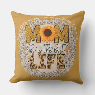 Coussin MEILLEUR cadeau de fête des mères Eva! Citation de