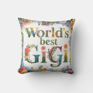 Coussin Meilleur cadeau de grand-mère GIGI au monde Annive