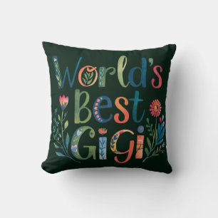 Coussin Meilleur cadeau de grand-mère GIGI au monde Annive