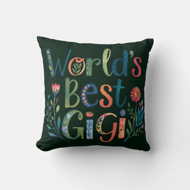 Coussin Meilleur cadeau de grand-mère GIGI au monde Annive (Recto)
