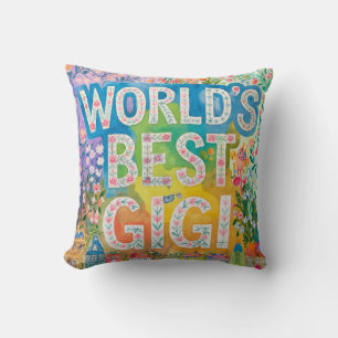 Coussin Meilleur cadeau de grand-mère GIGI au monde Annive