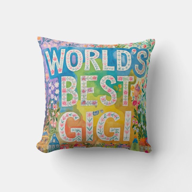 Coussin Meilleur cadeau de grand-mère GIGI au monde Annive (Recto)