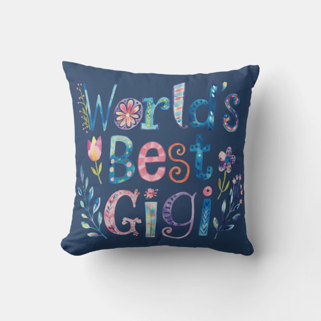 Coussin Meilleur cadeau de grand-mère GIGI au monde Annive (Recto)
