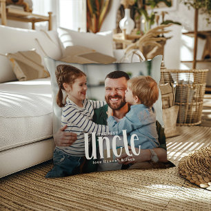 Coussin Meilleur cadeau personnalisé photo UNCLE