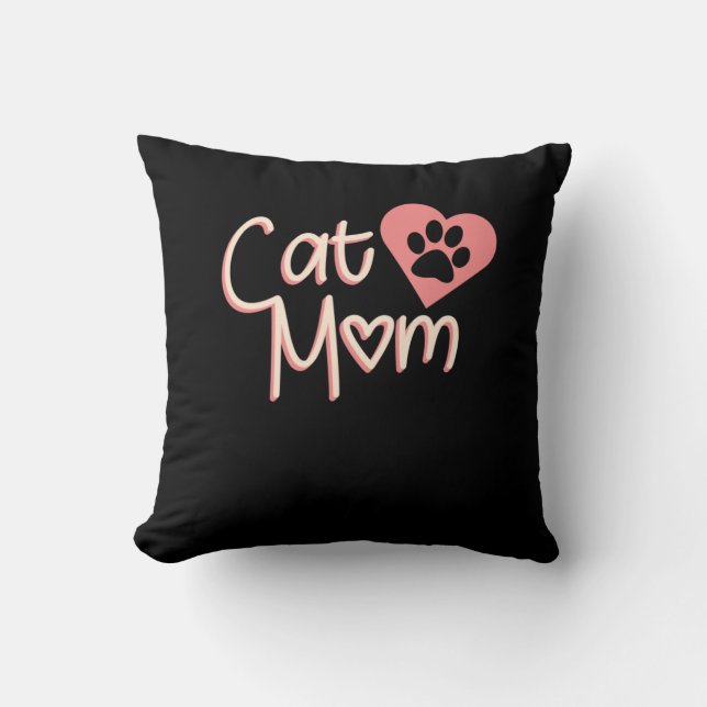 Coussin Meilleur Chat Maman Ever Chats Amoureux des animau (Recto)