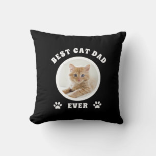 Coussin Meilleur Chat Papa Jamais Personnalisé Photo Perso