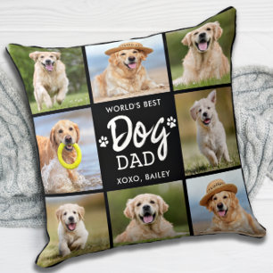 Coussin Meilleur chien de chien DAD Custom 8 photo Collage